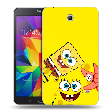 Силиконовый чехол на Samsung GALAXY Tab 4 7.0 с принтом Спанч боб Спанчбоб