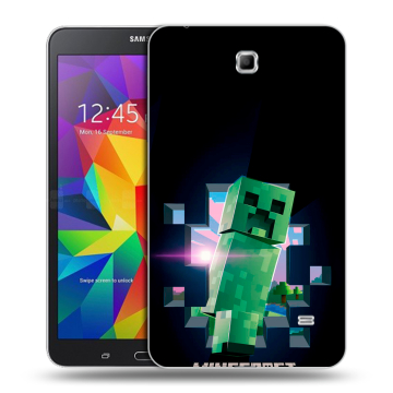 Силиконовый чехол на Samsung GALAXY Tab 4 7.0 с принтом Майнкрафт Minecraft