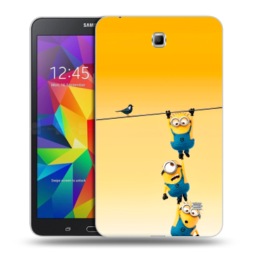 Силиконовый чехол на Samsung GALAXY Tab 4 7.0 с принтом Миньоны