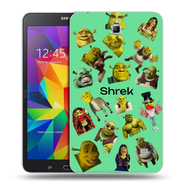 Силиконовый чехол на Samsung GALAXY Tab 4 7.0 с принтом Шрек Shrek Силиконовый чехол на Samsung GALAXY Tab 4 7.0 с принтом Шрек Shrek