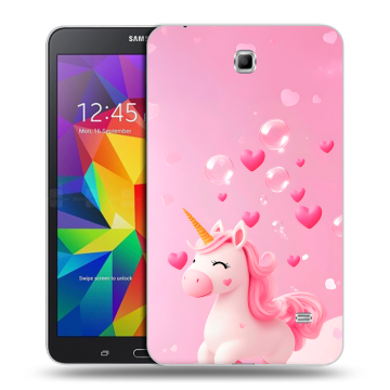 Силиконовый чехол на Samsung GALAXY Tab 4 7.0 с принтом Единорог