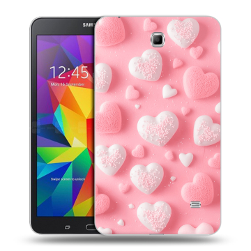 Силиконовый чехол на Samsung GALAXY Tab 4 7.0 с принтом Сердечки