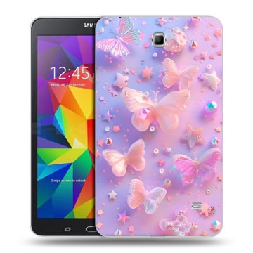 Силиконовый чехол на Samsung GALAXY Tab 4 7.0 с принтом Бабочки Силиконовый чехол на Samsung GALAXY Tab 4 7.0 с принтом Бабочки
