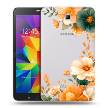 Силиконовый чехол на Samsung GALAXY Tab 4 7.0 с принтом Цветы принт Силиконовый чехол на Samsung GALAXY Tab 4 7.0 с принтом Цветы принт