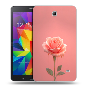 Силиконовый чехол на Samsung GALAXY Tab 4 7.0 с принтом Розовая роза Силиконовый чехол на Samsung GALAXY Tab 4 7.0 с принтом Розовая роза