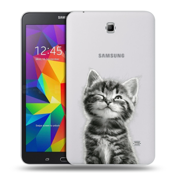 Силиконовый чехол на Samsung GALAXY Tab 4 7.0 с принтом Котенок