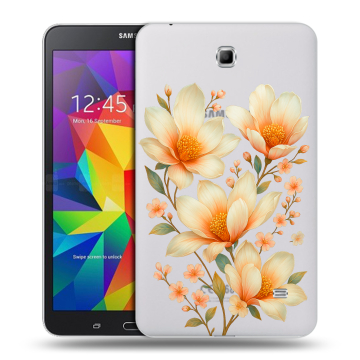 Силиконовый чехол на Samsung GALAXY Tab 4 7.0 с принтом Цветы Силиконовый чехол на Samsung GALAXY Tab 4 7.0 с принтом Цветы