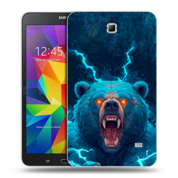 Силиконовый чехол на Samsung GALAXY Tab 4 7.0 с принтом Медведь Силиконовый чехол на Samsung GALAXY Tab 4 7.0 с принтом Медведь