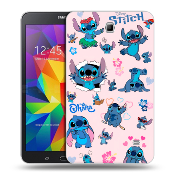 Силиконовый чехол на Samsung GALAXY Tab 4 7.0 с принтом Лило и Стич