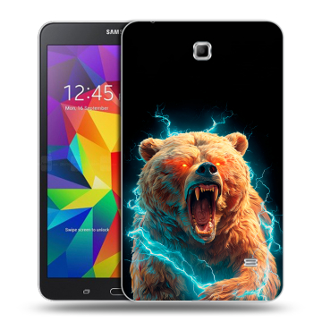 Силиконовый чехол на Samsung GALAXY Tab 4 7.0 с принтом Медведь Силиконовый чехол на Samsung GALAXY Tab 4 7.0 с принтом Медведь