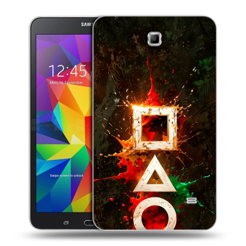 Силиконовый чехол на Samsung GALAXY Tab 4 7.0 с принтом Squid Game Игра кальмара