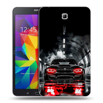 Силиконовый чехол на Samsung GALAXY Tab 4 7.0 с принтом BMW БМВ