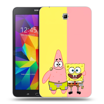 Силиконовый чехол на Samsung GALAXY Tab 4 7.0 с принтом Спанч боб Спанчбоб