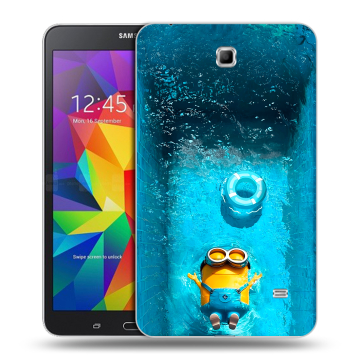 Силиконовый чехол на Samsung GALAXY Tab 4 7.0 с принтом Миньоны