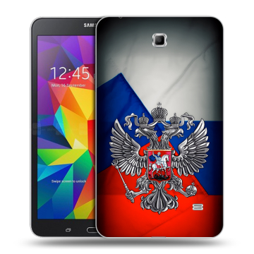 Силиконовый чехол на Samsung GALAXY Tab 4 7.0 с принтом Флаг России