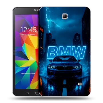 Силиконовый чехол на Samsung GALAXY Tab 4 7.0 с принтом BMW БМВ