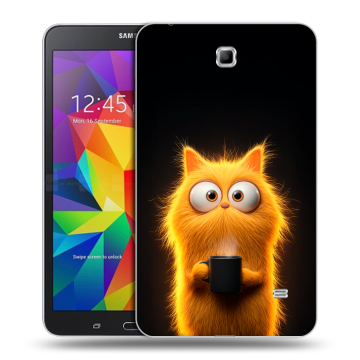 Силиконовый чехол на Samsung GALAXY Tab 4 7.0 с принтом Смешной кот