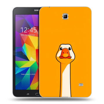 Силиконовый чехол на Samsung GALAXY Tab 4 7.0 с принтом Смешная утка
