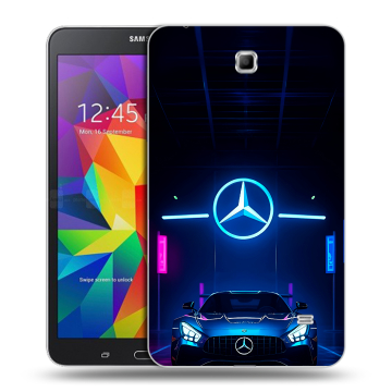 Силиконовый чехол на Samsung GALAXY Tab 4 7.0 с принтом Mercedes Мерседес