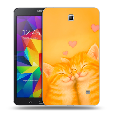 Силиконовый чехол на Samsung GALAXY Tab 4 7.0 с принтом Милые котята