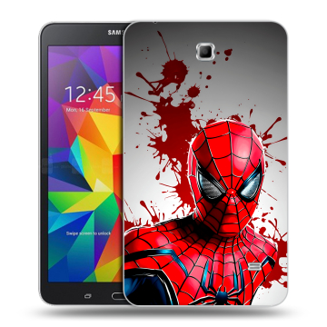 Силиконовый чехол на Samsung GALAXY Tab 4 7.0 с принтом Spiderman Человек паук