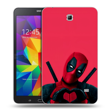 Силиконовый чехол на Samsung GALAXY Tab 4 7.0 с принтом Дедпул Deadpool