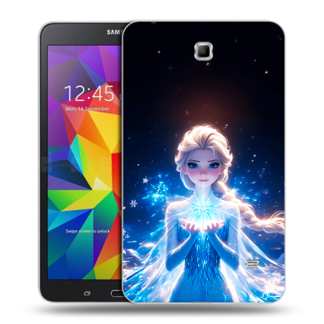 Силиконовый чехол на Samsung GALAXY Tab 4 7.0 с принтом Холодное сердце Frozen
