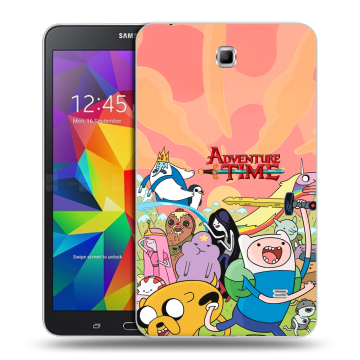 Силиконовый чехол на Samsung GALAXY Tab 4 7.0 с принтом Adventure time Время приключений