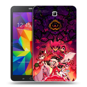 Силиконовый чехол на Samsung GALAXY Tab 4 7.0 с принтом Hazbin Hotel Отель Хазбин