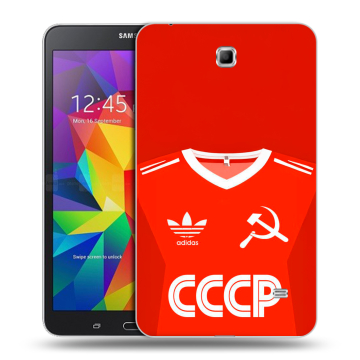 Силиконовый чехол на Samsung GALAXY Tab 4 7.0 с принтом Флаг Герб СССР