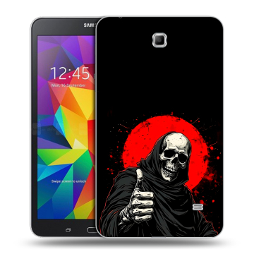 Силиконовый чехол на Samsung GALAXY Tab 4 7.0 с принтом смешной скелет
