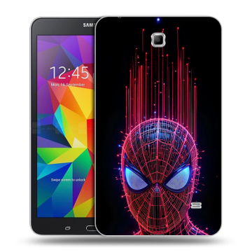 Силиконовый чехол на Samsung GALAXY Tab 4 7.0 с принтом Spiderman Человек паук