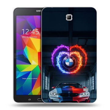 Силиконовый чехол на Samsung GALAXY Tab 4 7.0 с принтом BMW БМВ