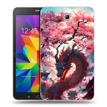 Силиконовый чехол на Samsung GALAXY Tab 4 7.0 с принтом Дракон Японский