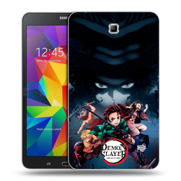 Силиконовый чехол на Samsung GALAXY Tab 4 7.0 с принтом Demon Slayer Клинок рассекающий демонов