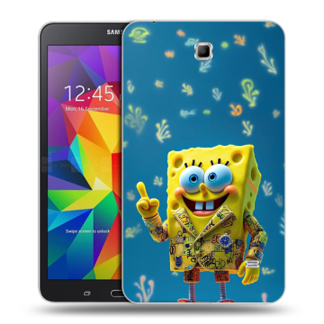 Силиконовый чехол на Samsung GALAXY Tab 4 7.0 с принтом Спанч боб Спанчбоб