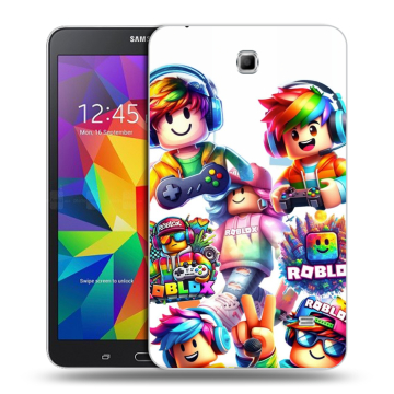 Силиконовый чехол на Samsung GALAXY Tab 4 7.0 с принтом Roblox Роблокс