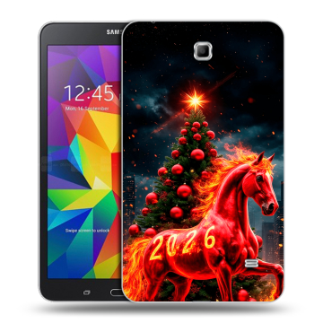 Силиконовый чехол на Samsung GALAXY Tab 4 7.0 с принтом Новый год