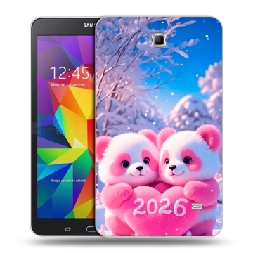 Силиконовый чехол на Samsung GALAXY Tab 4 7.0 с принтом Новый год