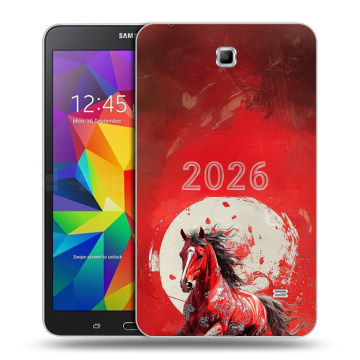 Силиконовый чехол на Samsung GALAXY Tab 4 7.0 с принтом Новый год