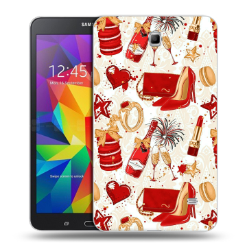 Силиконовый чехол на Samsung GALAXY Tab 4 7.0 с принтом Новый год