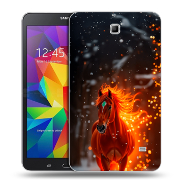 Силиконовый чехол на Samsung GALAXY Tab 4 7.0 с принтом Новый год