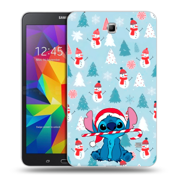 Силиконовый чехол на Samsung GALAXY Tab 4 7.0 с принтом Стич Новый год
