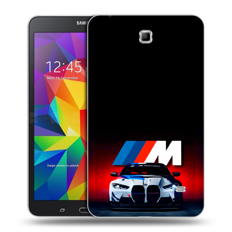 Силиконовый чехол на Samsung GALAXY Tab 4 7.0 с принтом БМВ BMW Силиконовый чехол на Samsung GALAXY Tab 4 7.0 с принтом БМВ BMW