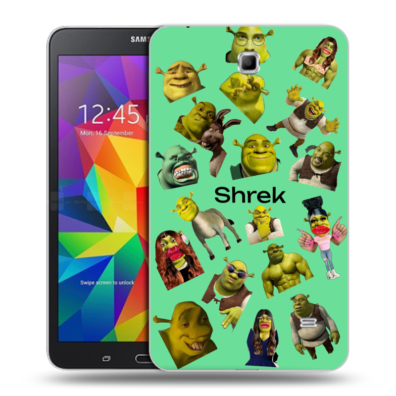 Силиконовый чехол на Samsung GALAXY Tab 4 7.0 с принтом Шрек Shrek Силиконовый чехол на Samsung GALAXY Tab 4 7.0 с принтом Шрек Shrek