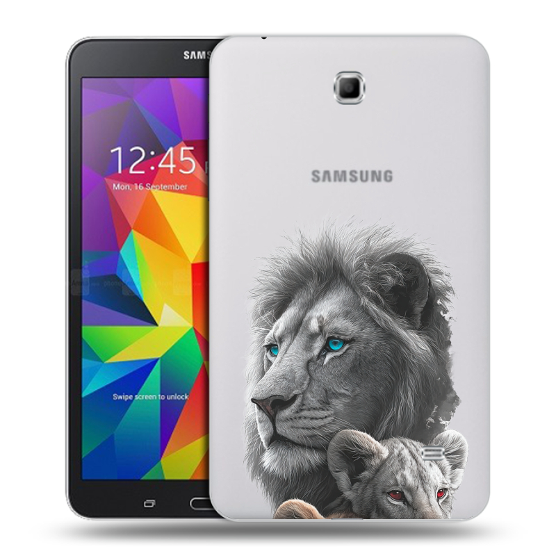 Силиконовый чехол на Samsung GALAXY Tab 4 7.0 с принтом Львы Силиконовый чехол на Samsung GALAXY Tab 4 7.0 с принтом Львы