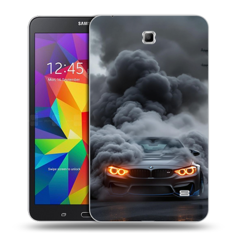 Силиконовый чехол на Samsung GALAXY Tab 4 7.0 с принтом BMW БМВ Силиконовый чехол на Samsung GALAXY Tab 4 7.0 с принтом BMW БМВ