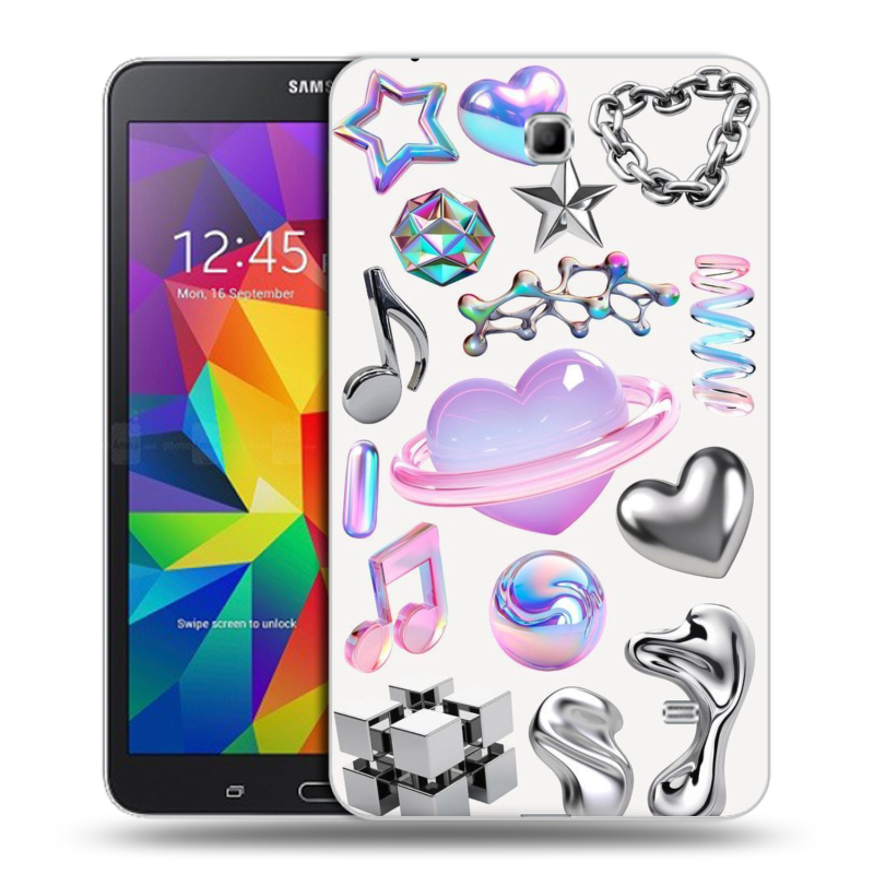 Силиконовый чехол на Samsung GALAXY Tab 4 7.0 с принтом Y2K Силиконовый чехол на Samsung GALAXY Tab 4 7.0 с принтом Y2K