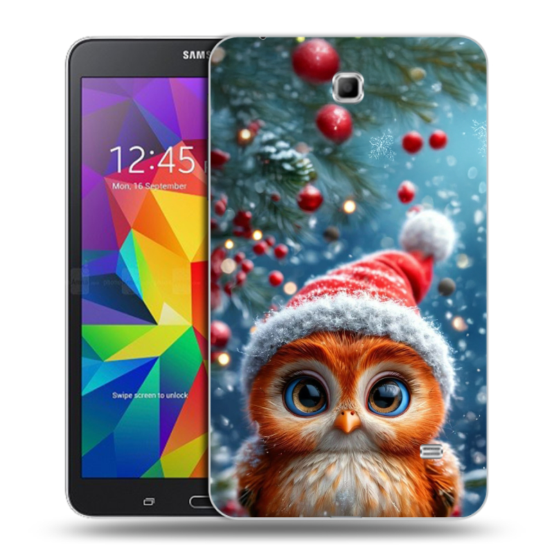 Силиконовый чехол на Samsung GALAXY Tab 4 7.0 с принтом Новый год Силиконовый чехол на Samsung GALAXY Tab 4 7.0 с принтом Новый год