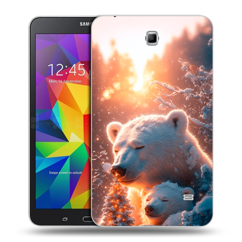 Силиконовый чехол на Samsung GALAXY Tab 4 7.0 с принтом Новый год Силиконовый чехол на Samsung GALAXY Tab 4 7.0 с принтом Новый год